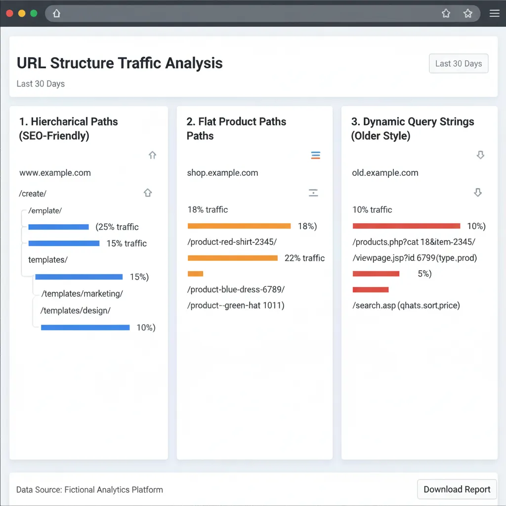 Canva's URL pattern structures visualization