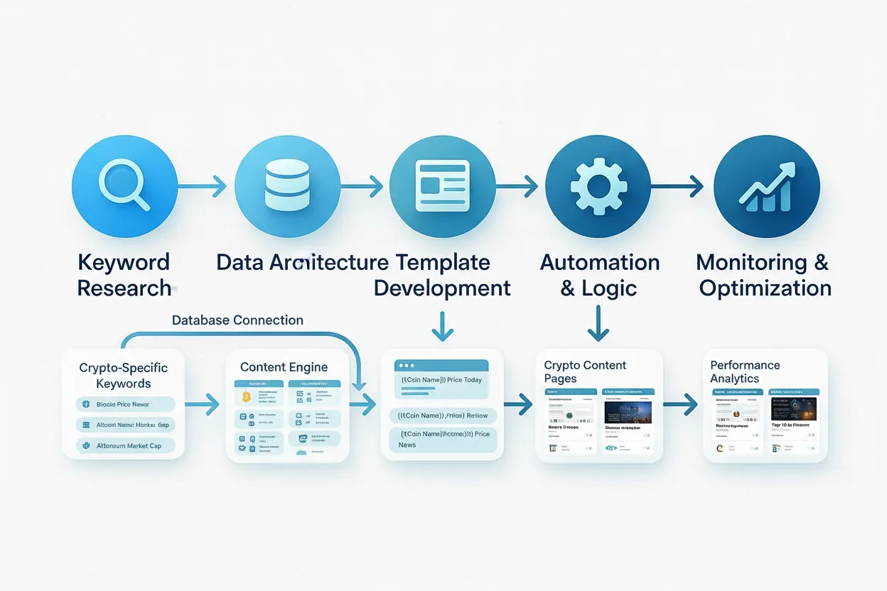 Supporting image showing technical workflow diagram for programmatic SEO implementation